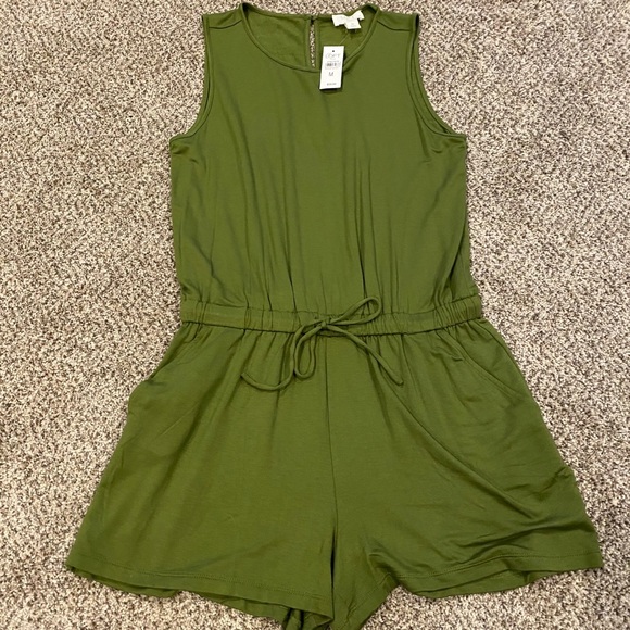 LOFT Pants - Loft Lounge Short Romper olive green